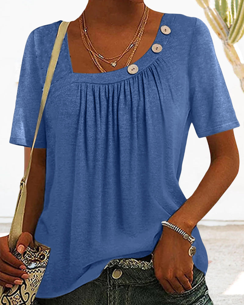 Tanaïs | Button-Detailed Top