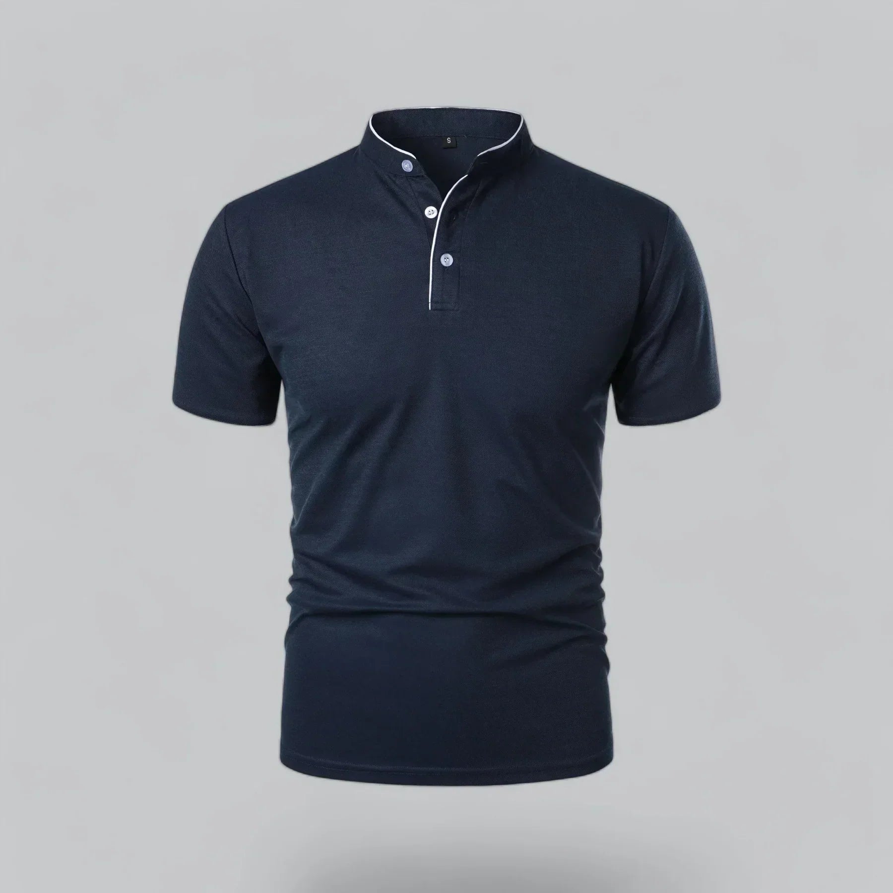 Short-Sleeve Henley Polo | Slim Fit Stretch Cotton | Casual Summer Essential