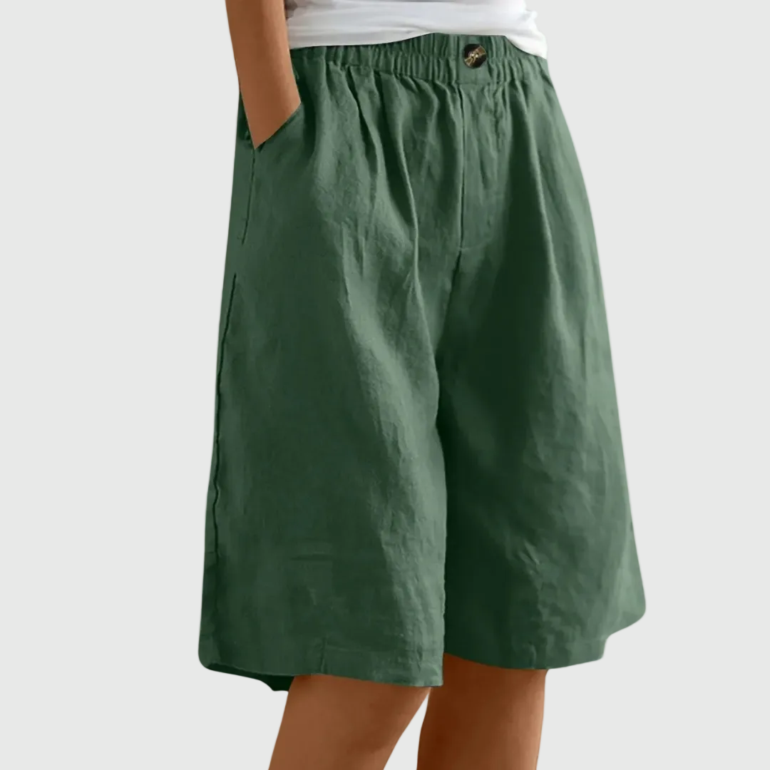 Lilah | Elegant Cotton-Linen Shorts