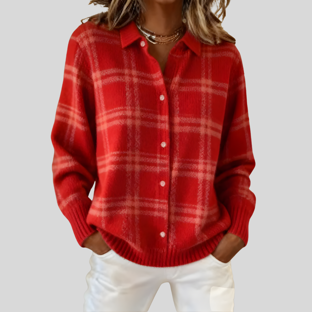 Ramona™ | Erfgoed Geruite Cardigan