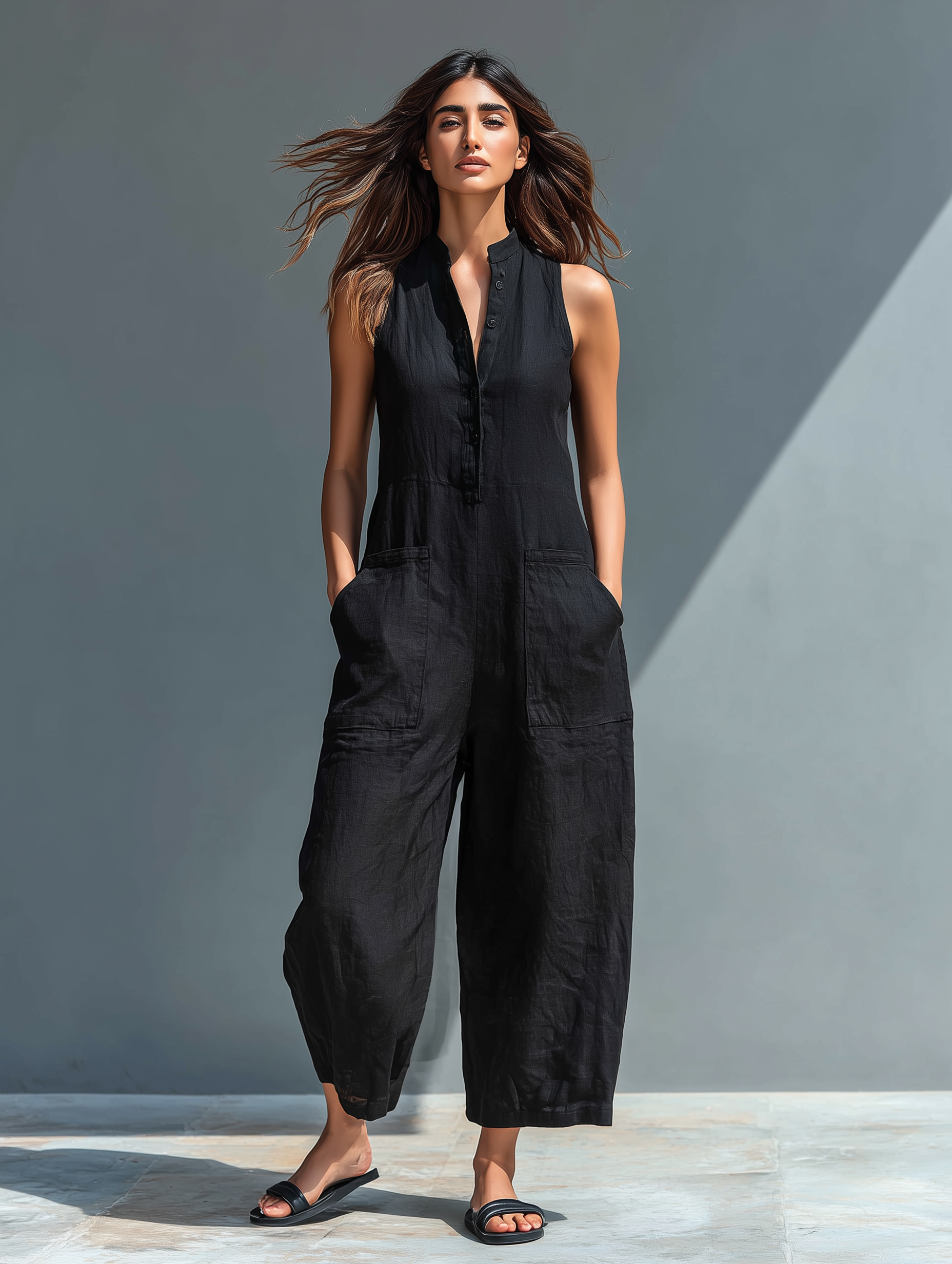 Adèle | Relaxed Sleeveless Jumpsuit