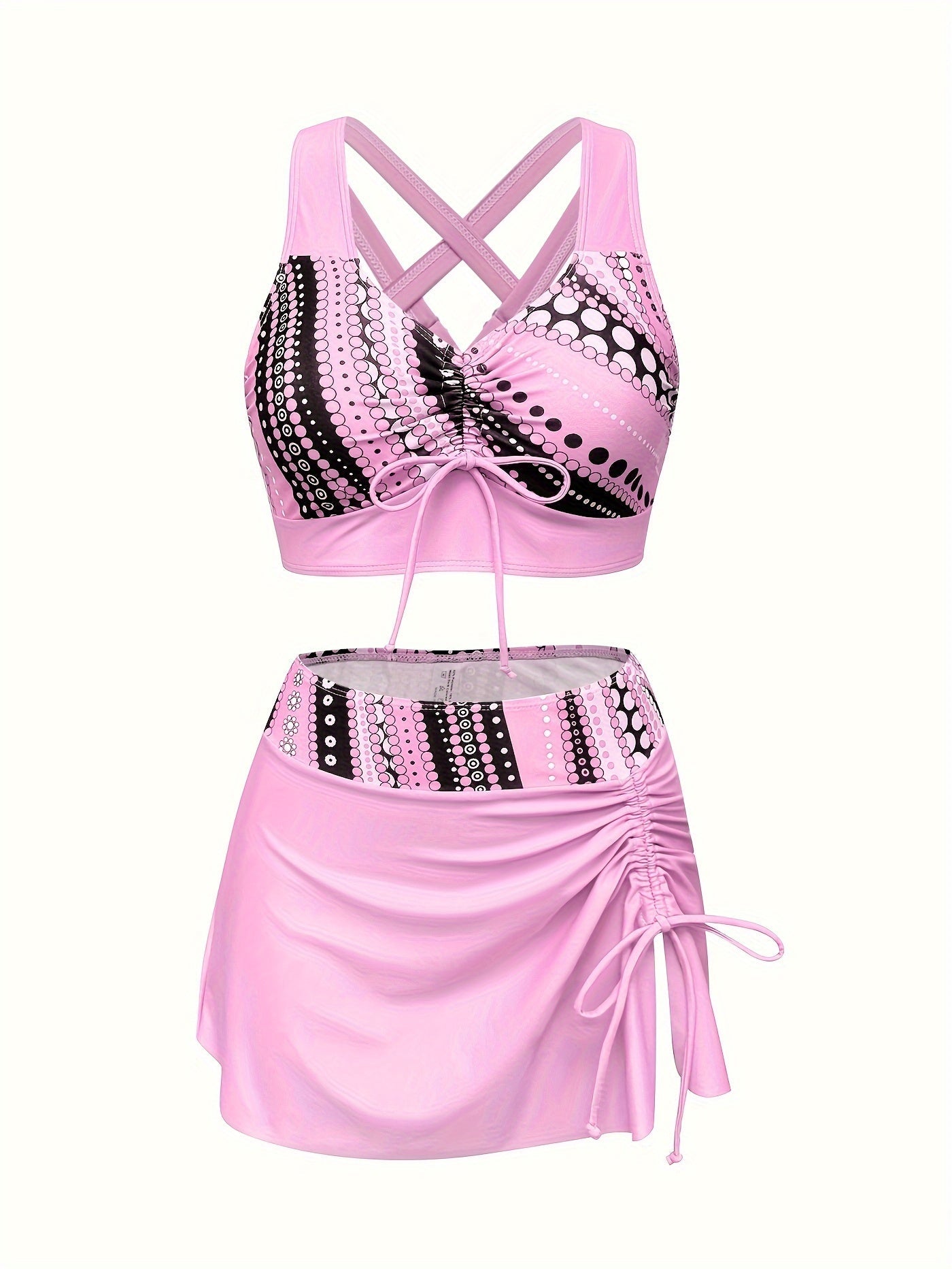 Marina | Printed Swim Set With Cover-Up Skirt