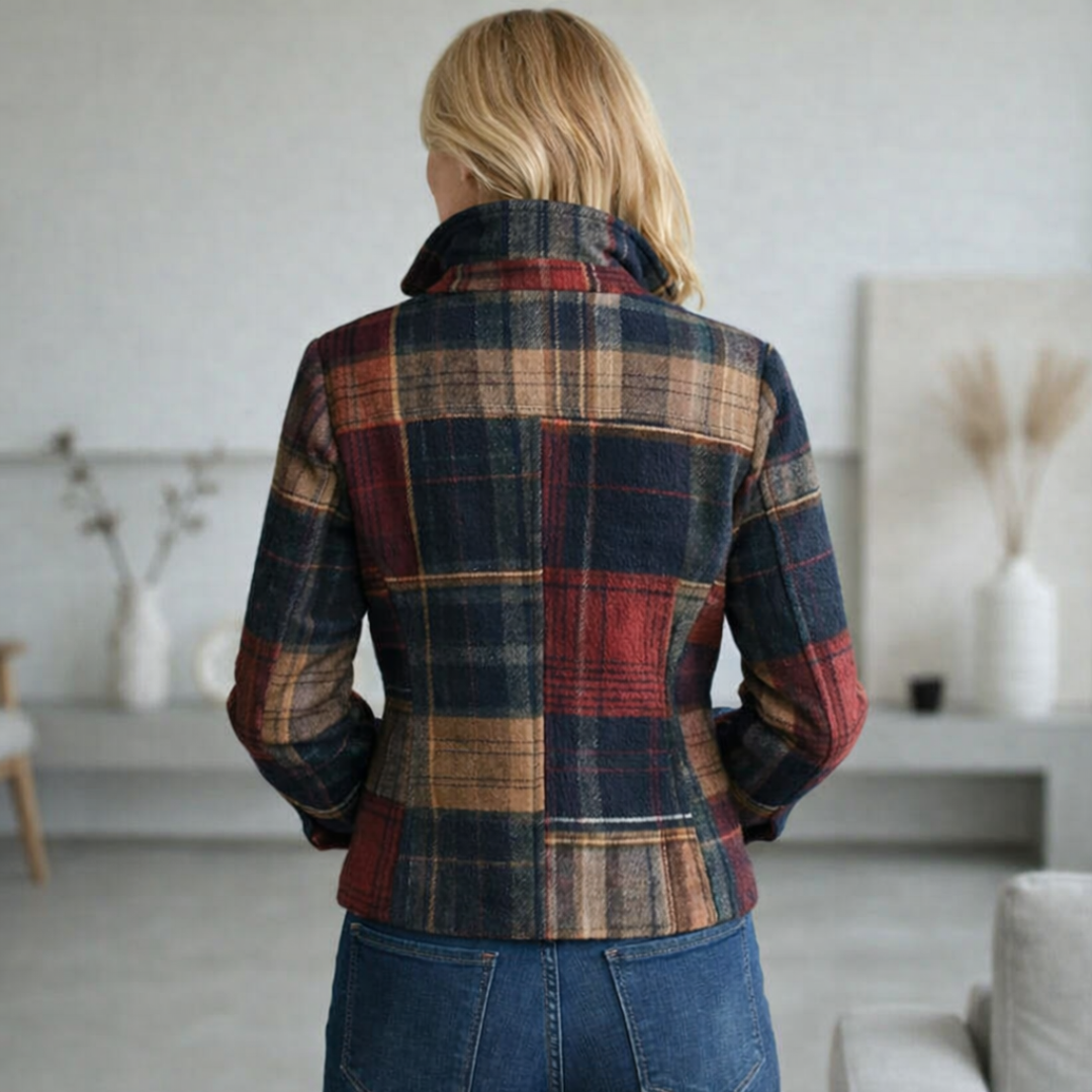 Nora™ – Checked Intermediate Jacket with Collar