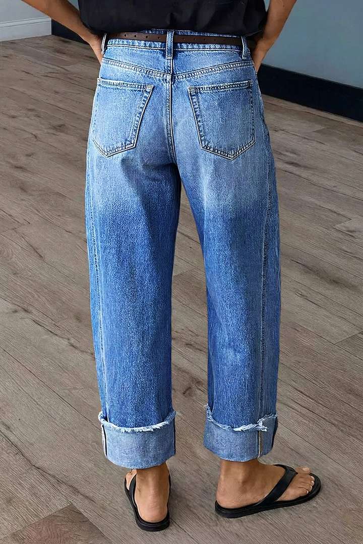 Alberte | Wide-Leg Cuffed Jeans