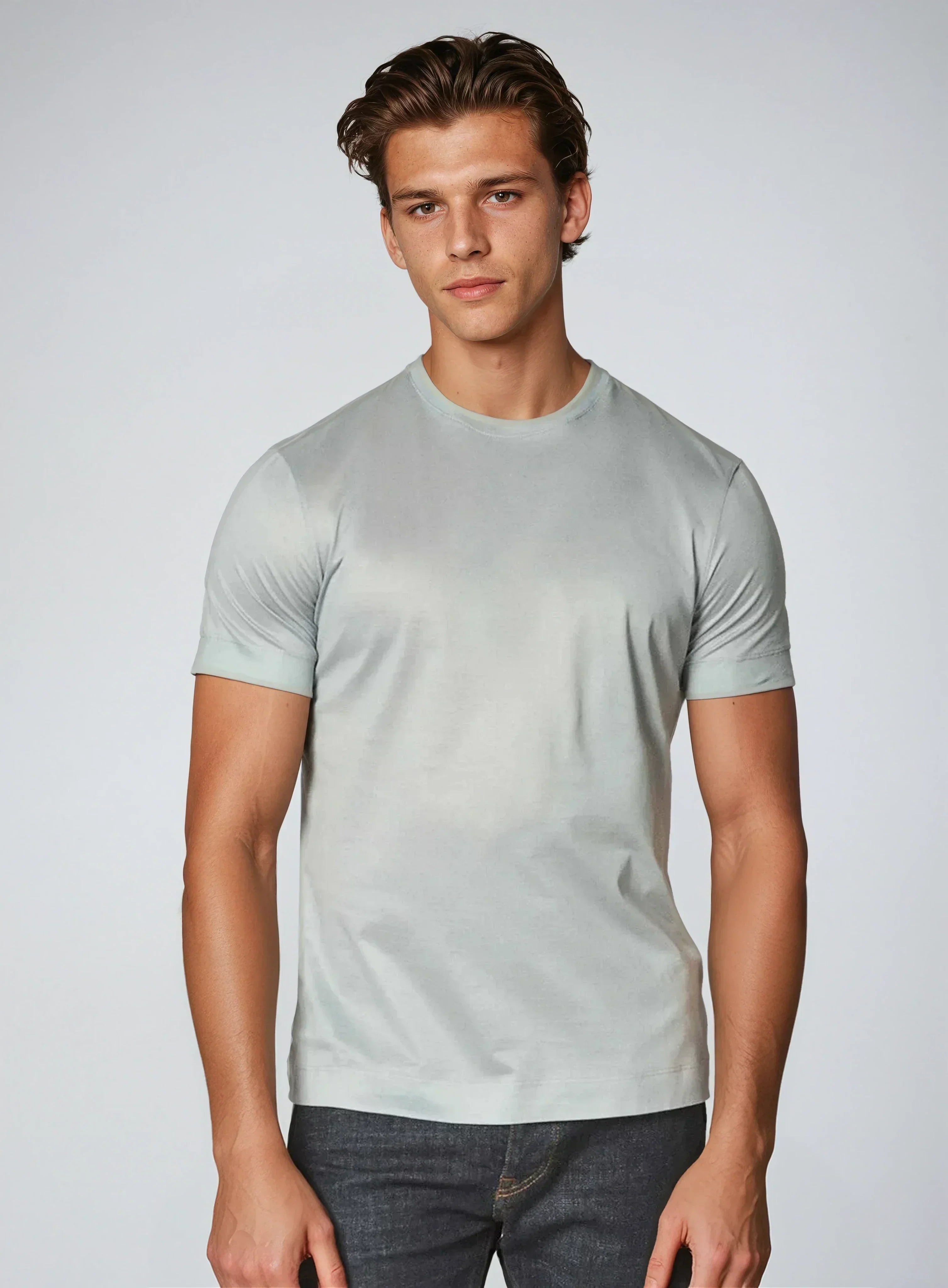 Men's Stretch Crewneck T-Shirt | Minimalist Fit | Soft Cotton Blend