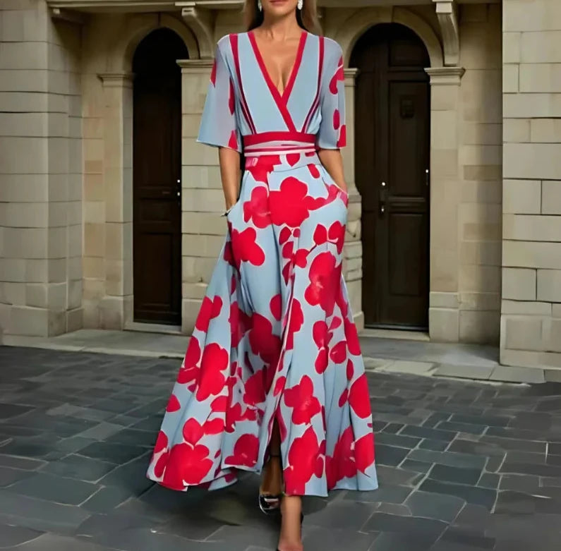 AVA™ | ELEGANT FLORAL DRESS