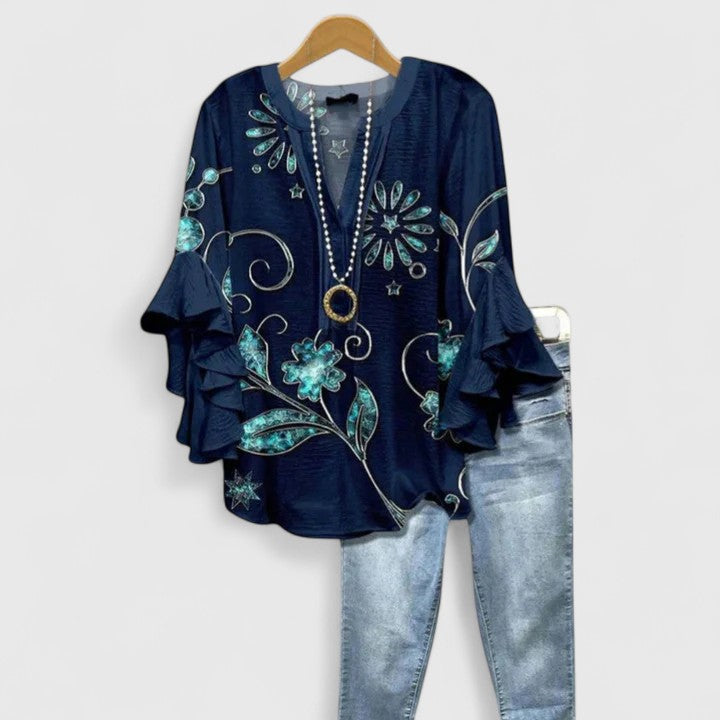 Janice – Ruffle Sleeve Statement Blouse