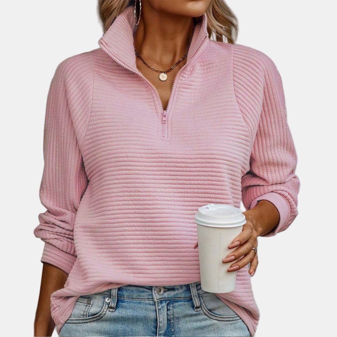Iris | Half-Zip Detailed Pullover