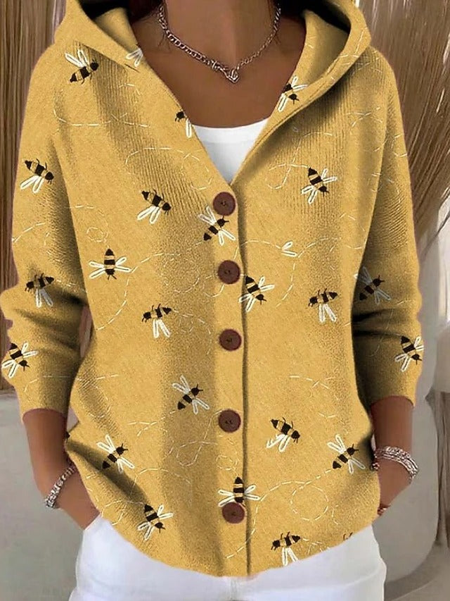 Dorothy | Colourful Hooded Button Cardigan