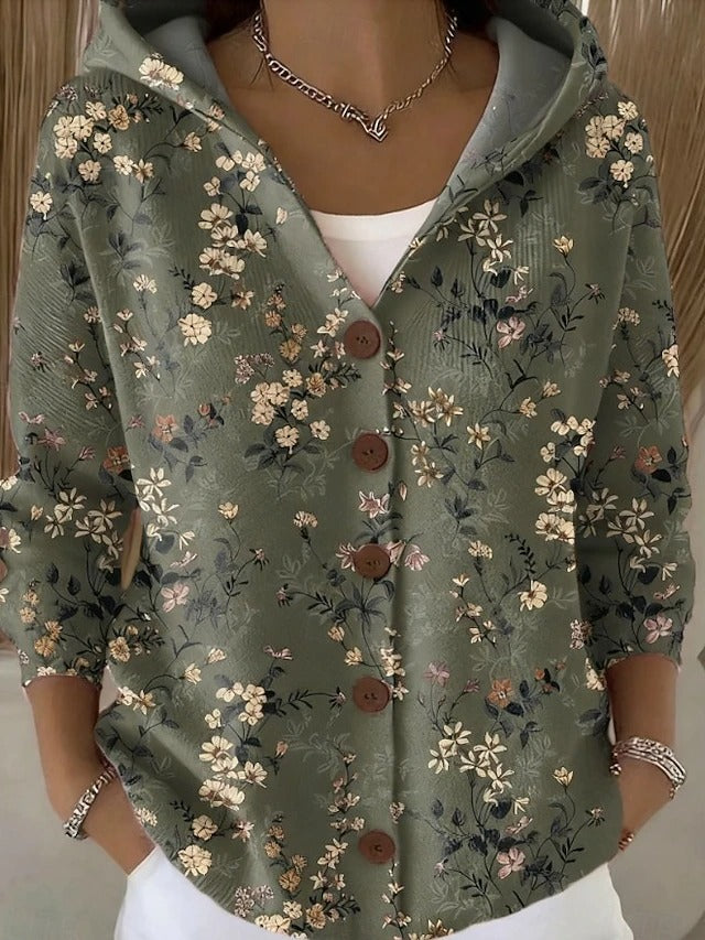 Dorothy | Colourful Hooded Button Cardigan