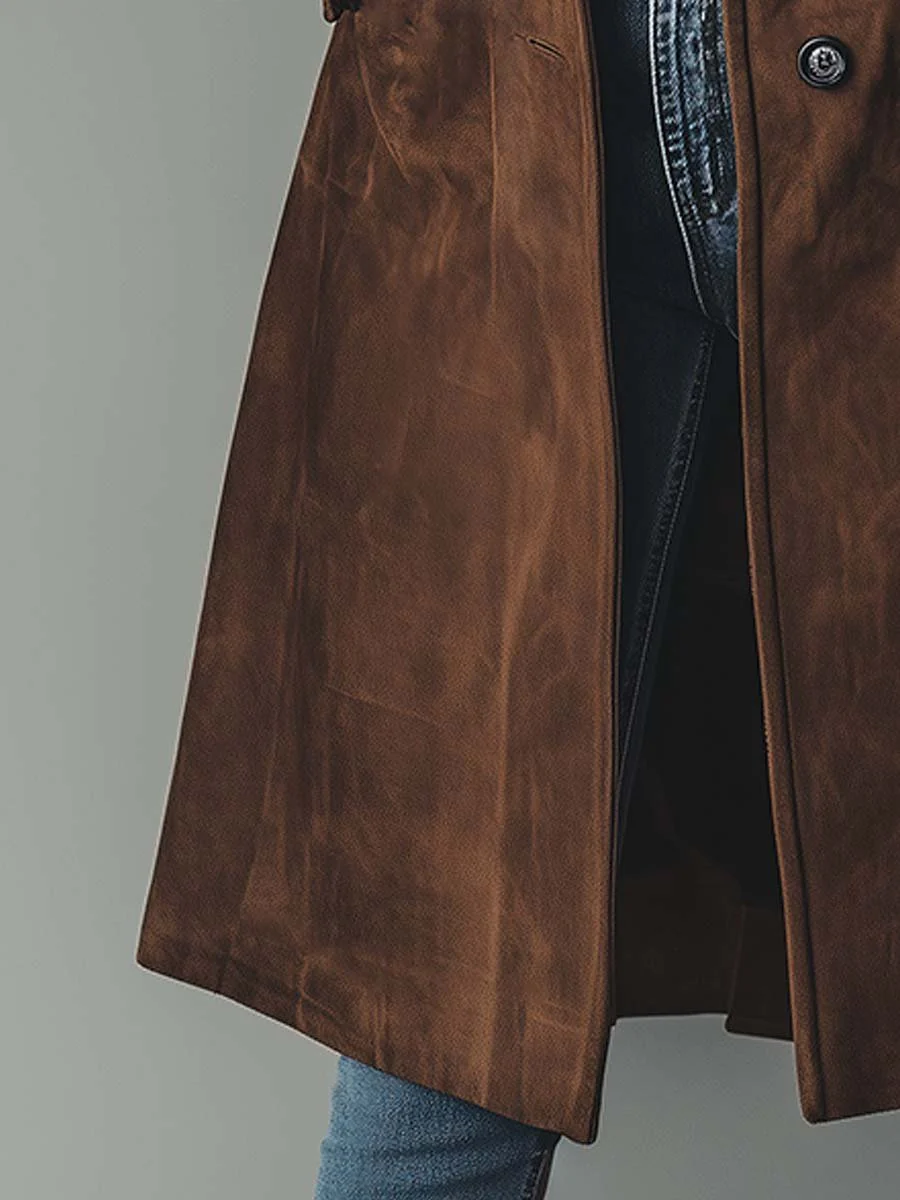 Gloria | Suede Trench Coat