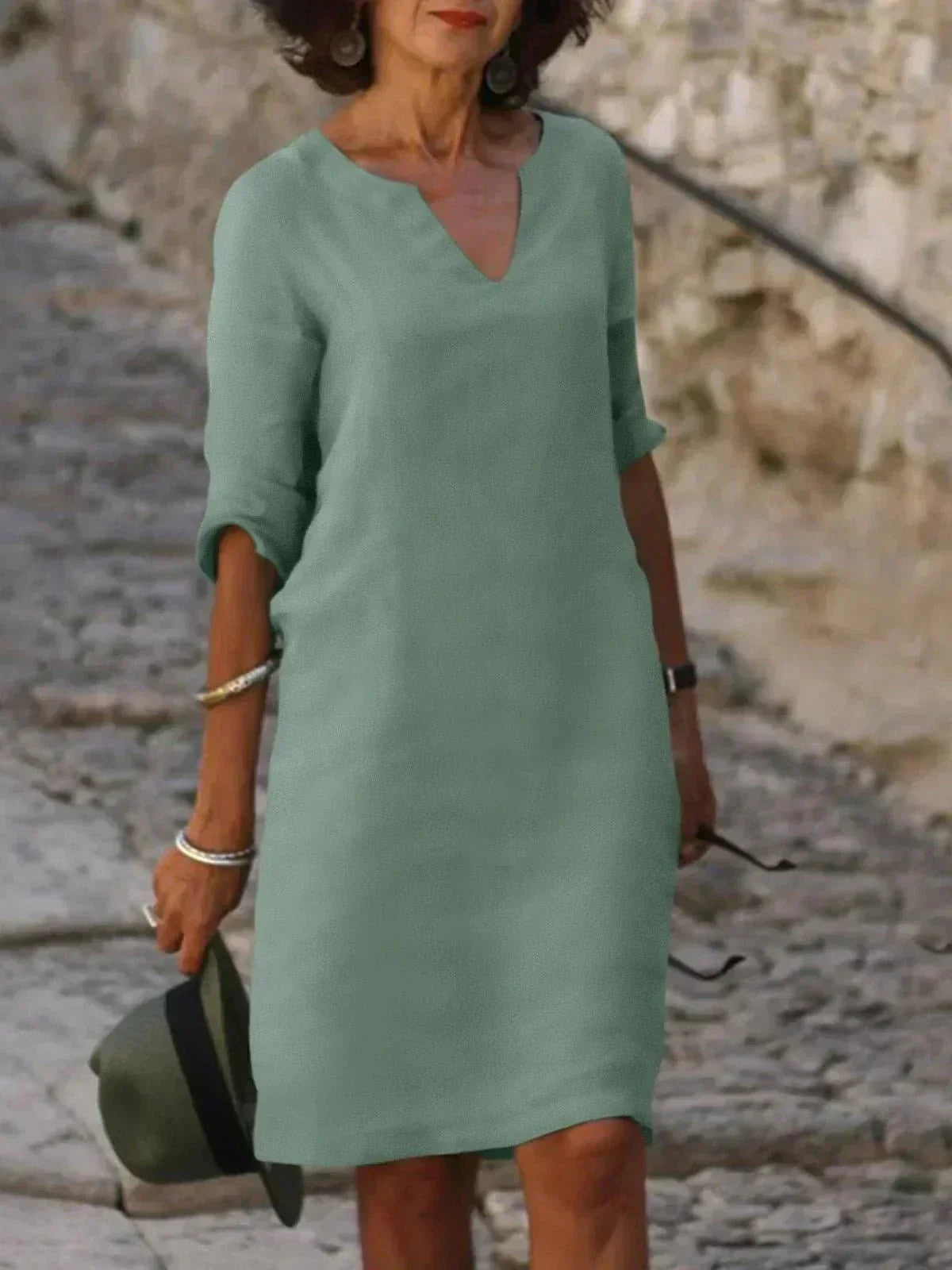 Judith | Relaxed V-Neck Dress