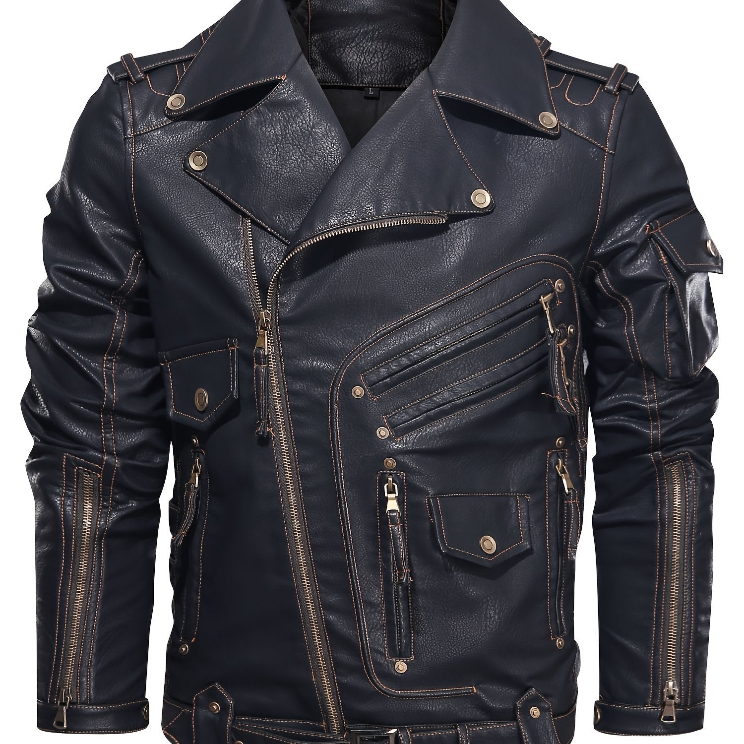 Gordon | Military Leather Biker Jacket