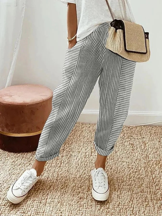 Gabriella | Striped Casual Trousers