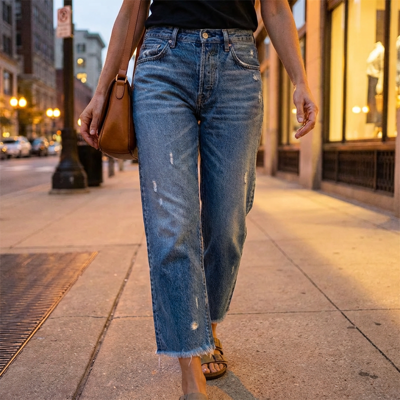 Marcelle | Straight-Leg Cropped Jean