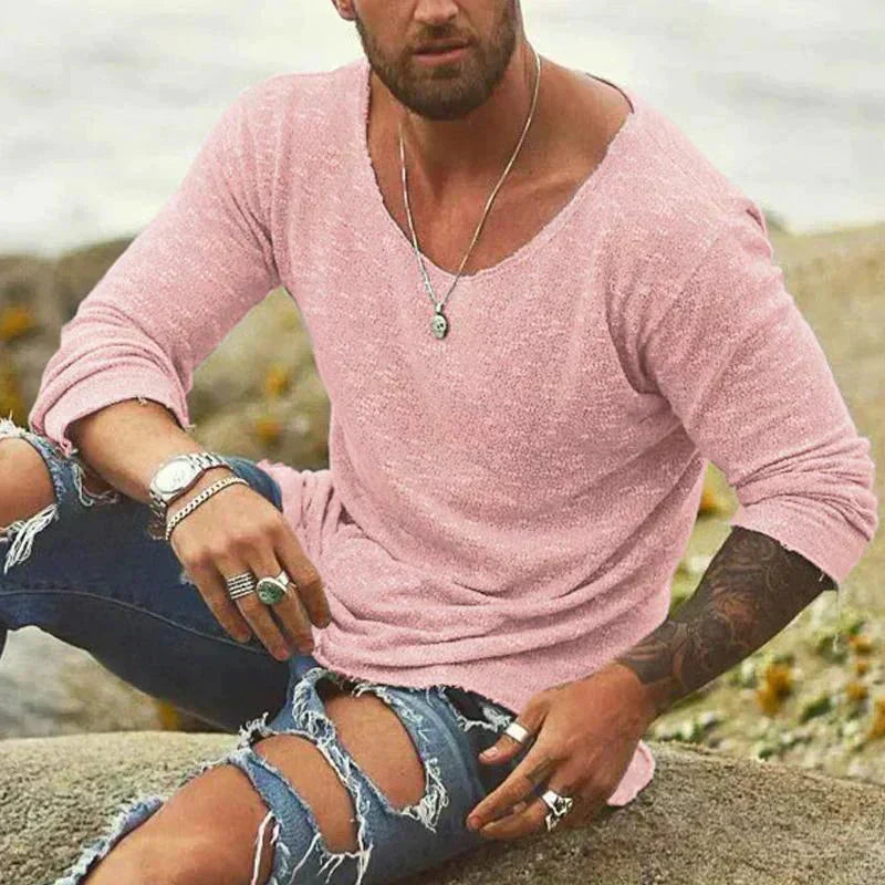 Men’s Lightweight Knit Shirt | Long Sleeve | Casual Layering Top