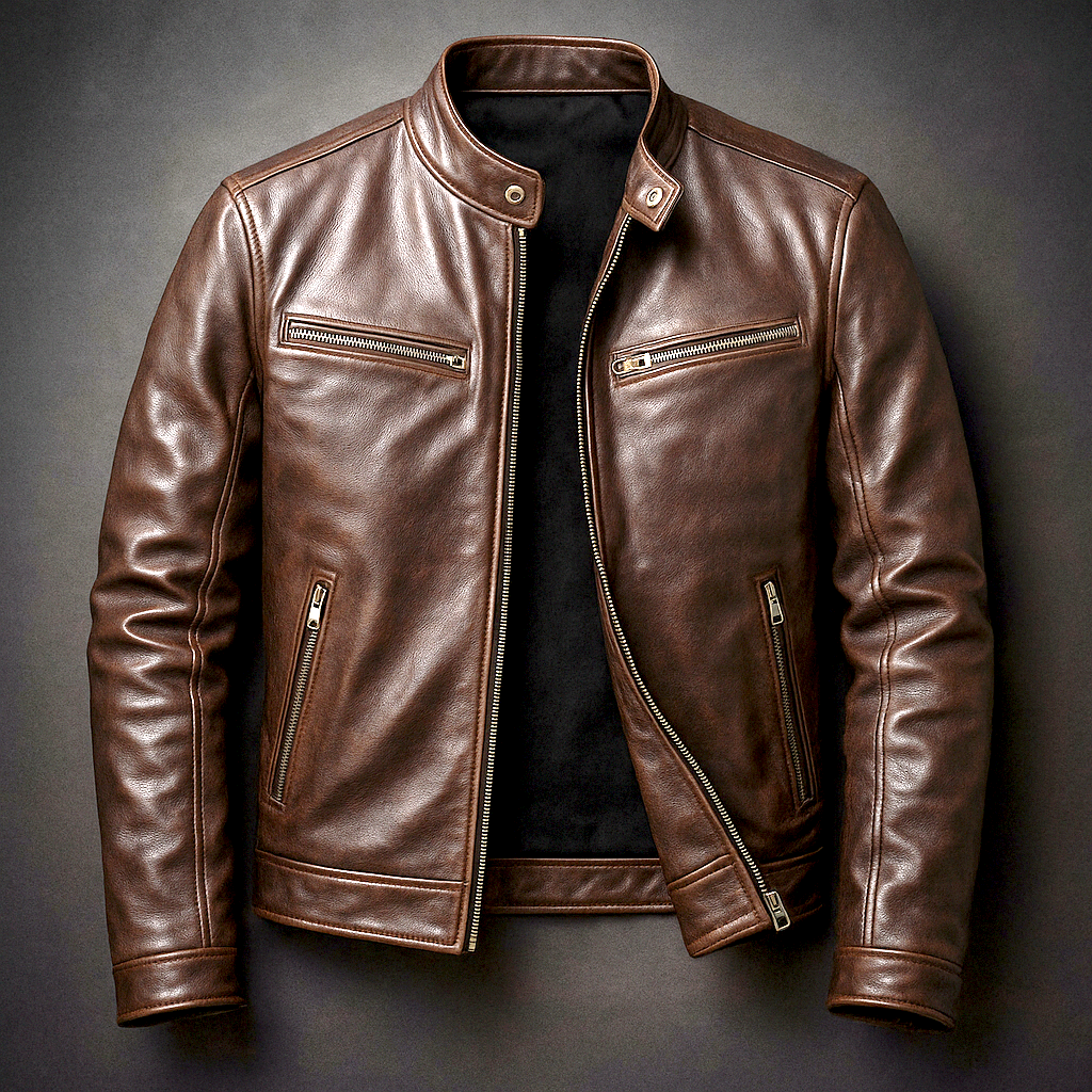 Harrison | Vintage Leather Café Racer Jacket