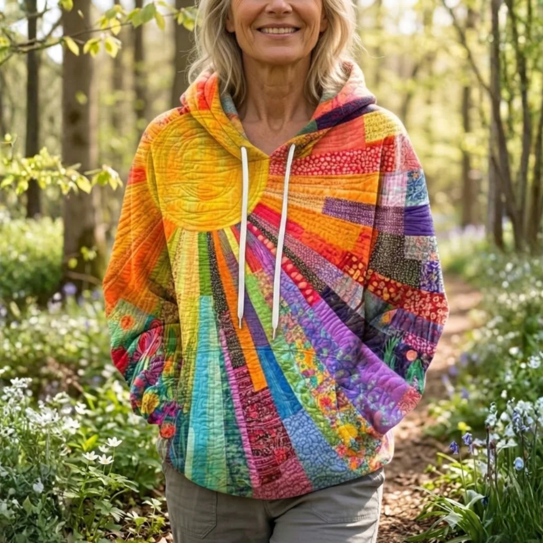 Hazel | Bohemian Patchwork Hoodie