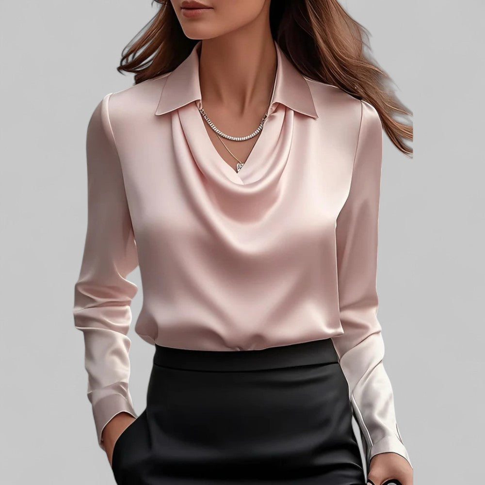 Patricia | Draped Neck Blouse