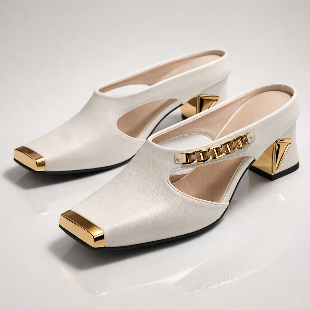 Alani Gilded Block Heels