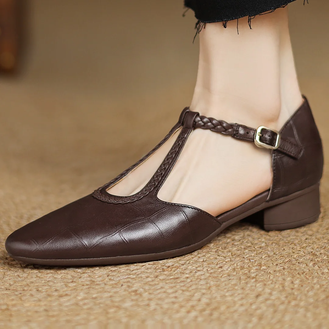Léonie | Braided Strapped Shoe