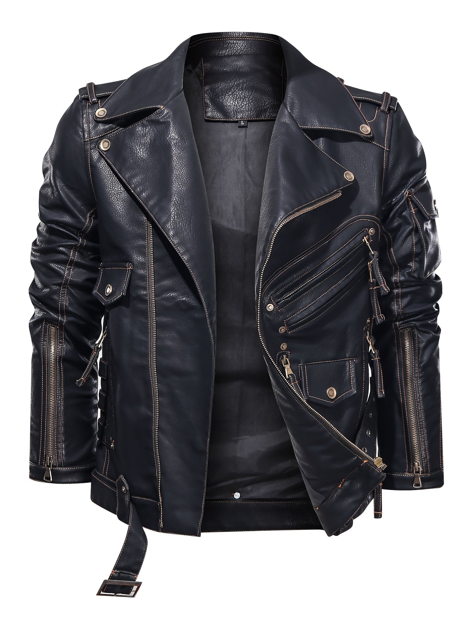 Gordon | Military Leather Biker Jacket