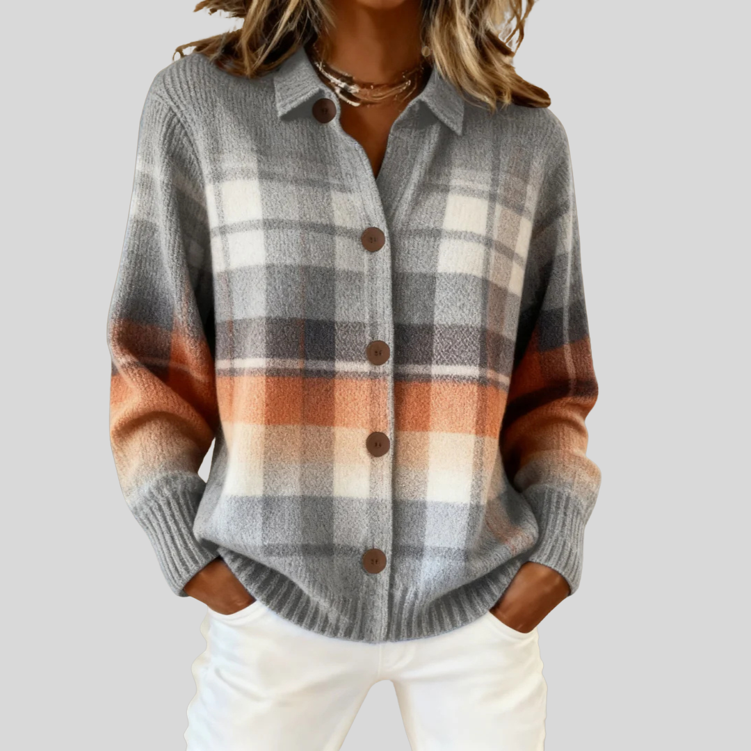 Veronica™ | Retro Ruitjes Cardigan