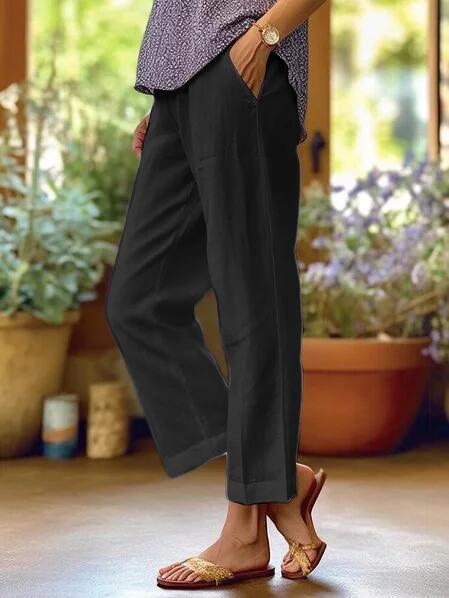 Nadia | Relaxed Cropped White Trouser