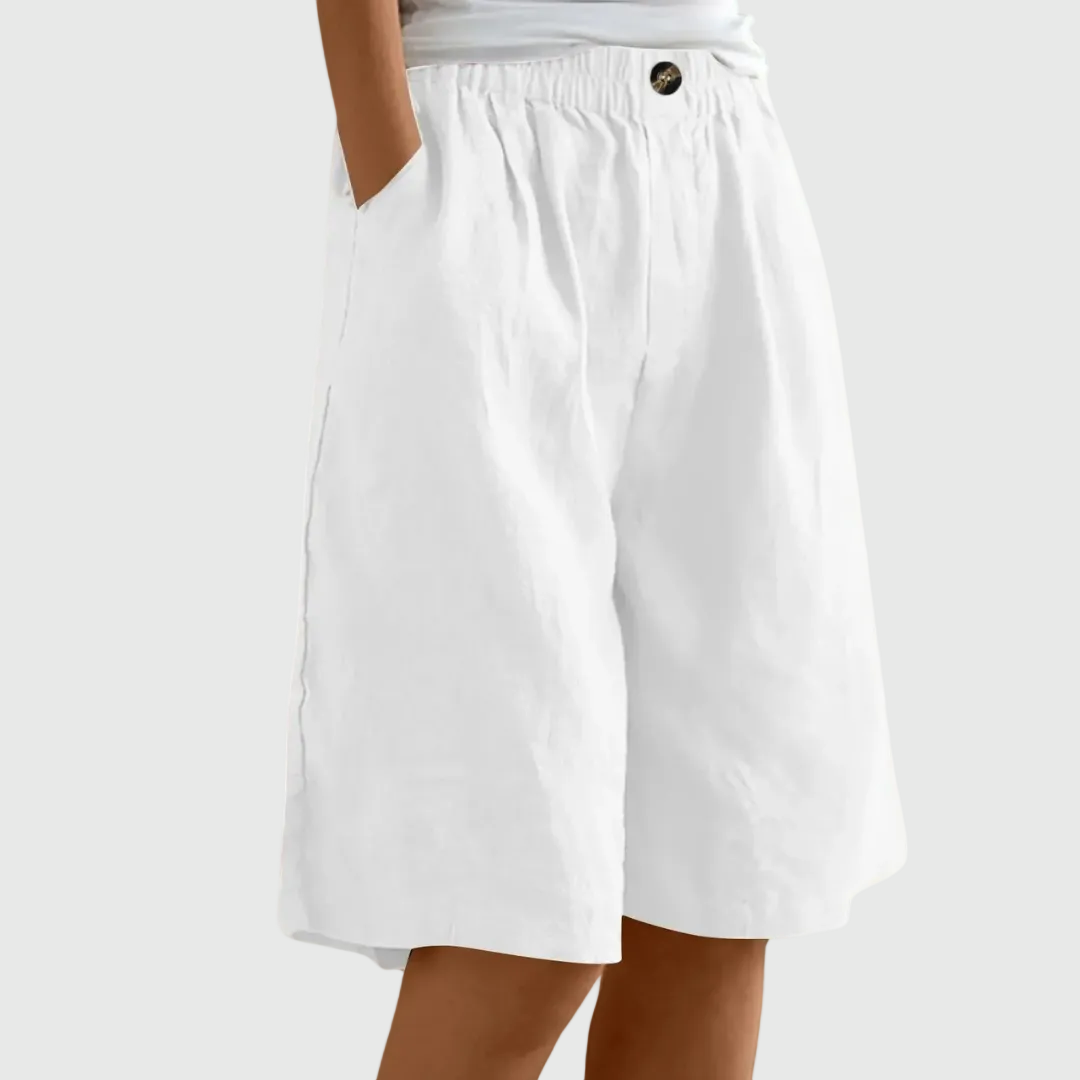 Lilah | Elegant Cotton-Linen Shorts