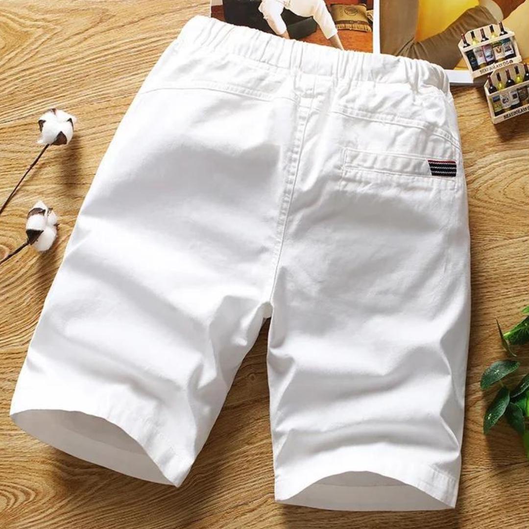 Drawstring Knee-Length Shorts | Casual Summer Cotton Blend