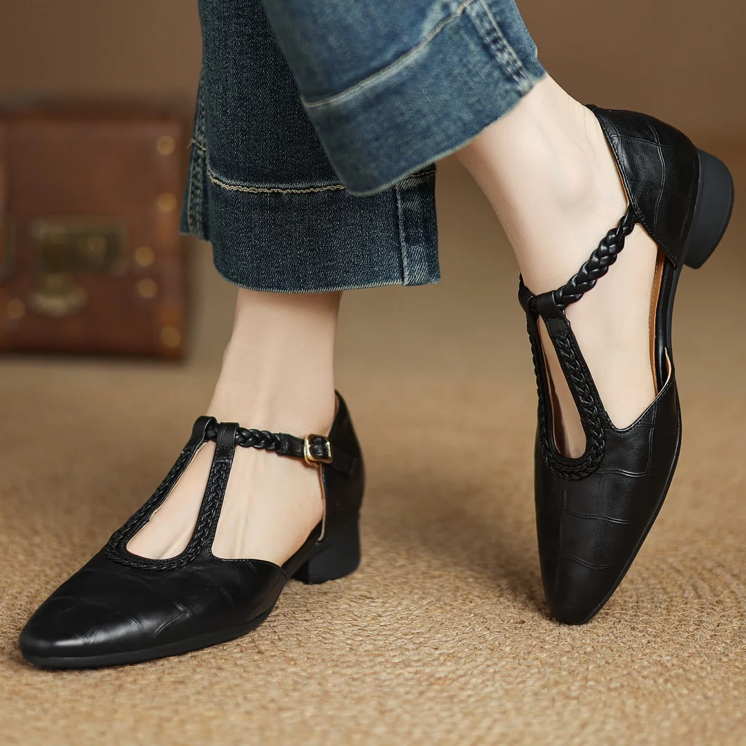 Léonie | Braided Strapped Shoe