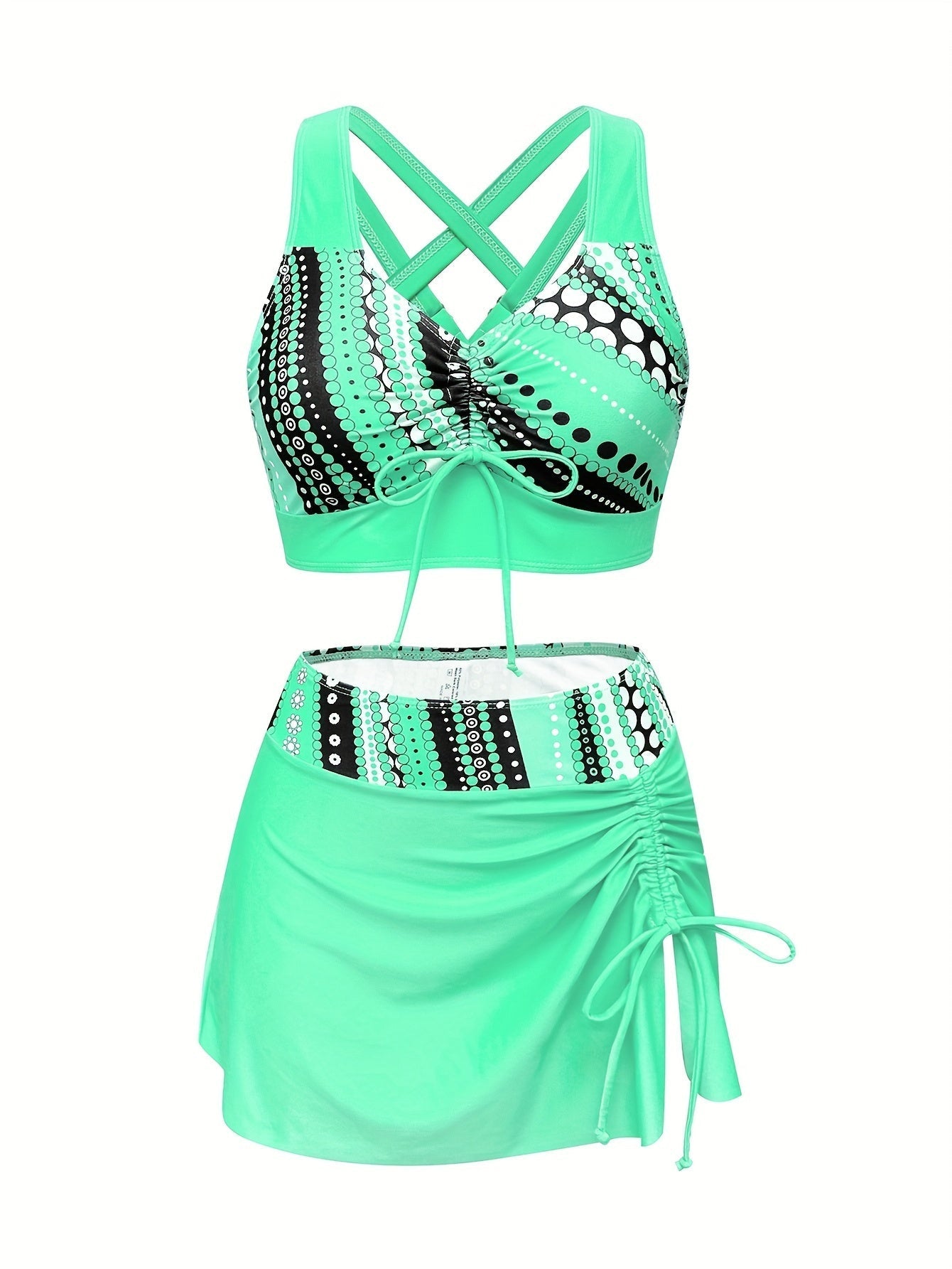 Marina | Printed Swim Set With Cover-Up Skirt