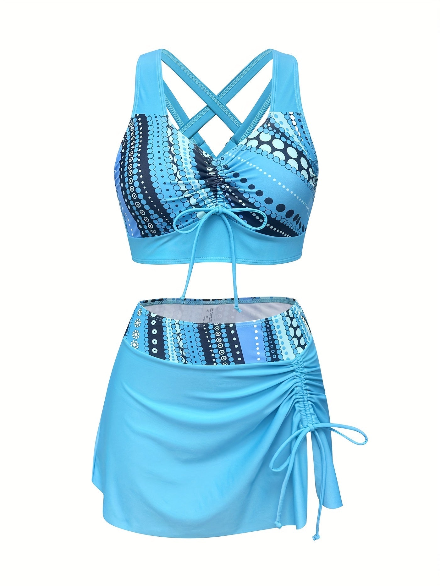 Marina | Printed Swim Set With Cover-Up Skirt
