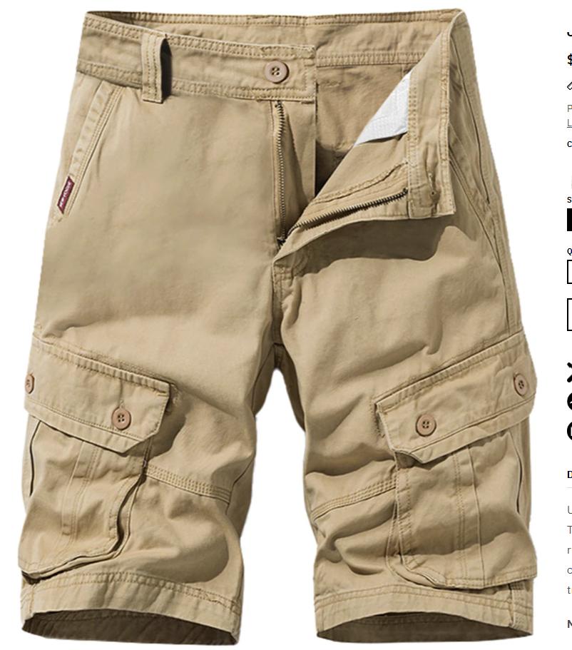 Men’s Cargo Shorts | Relaxed Fit Utility Design | Durable Cotton Twill