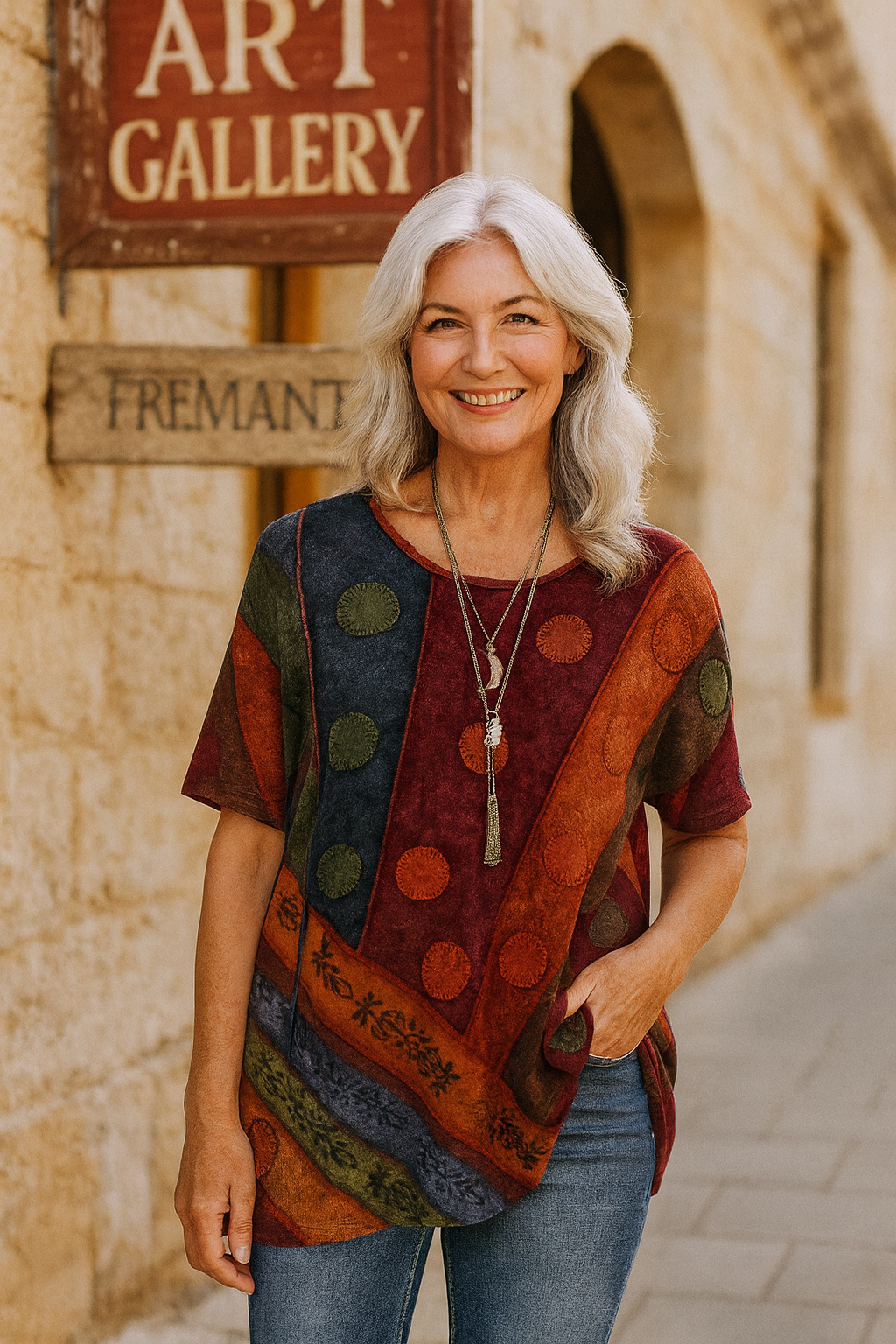 Nora | Embroidered Artisan Tunic Top