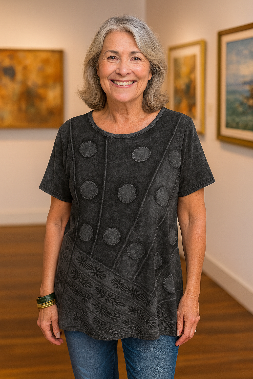 Nora | Embroidered Artisan Tunic Top