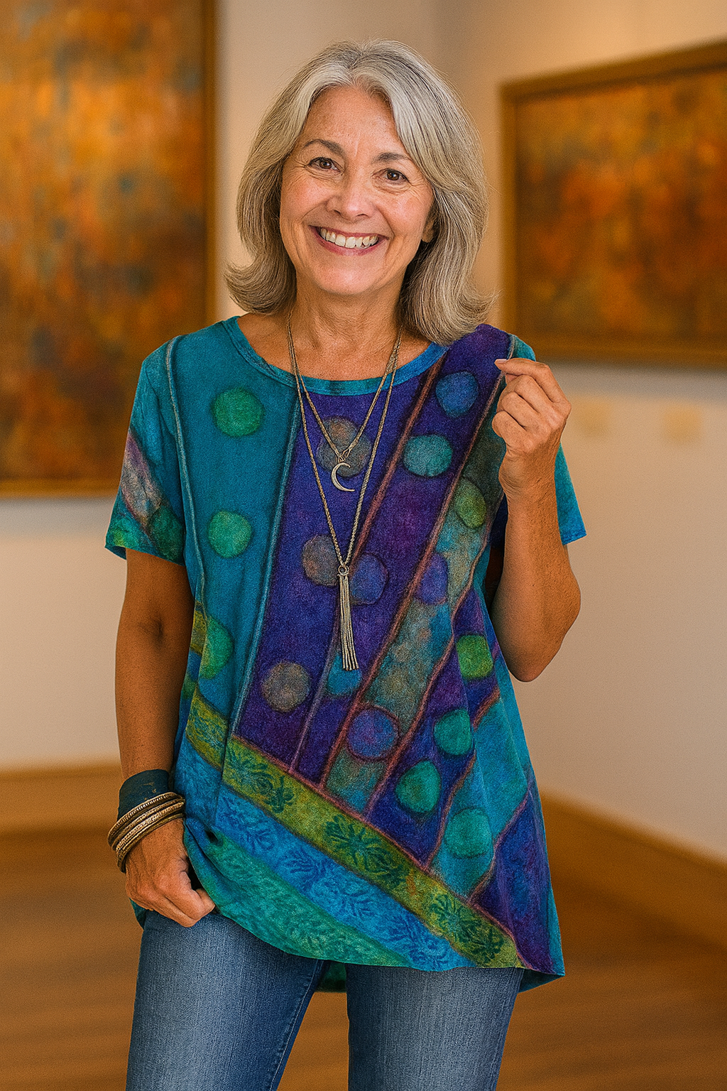 Nora | Embroidered Artisan Tunic Top