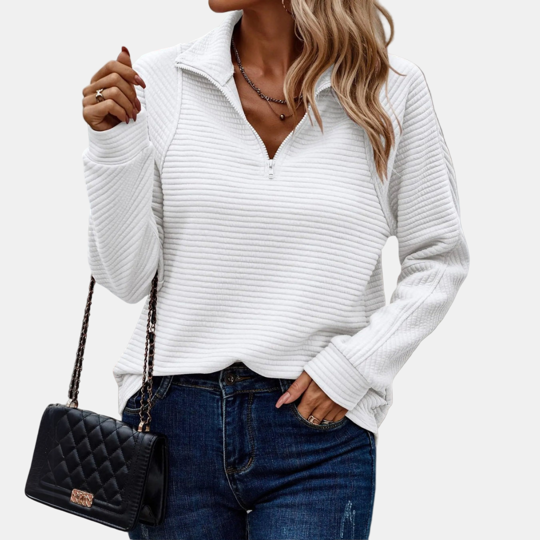 Iris | Half-Zip Detailed Pullover