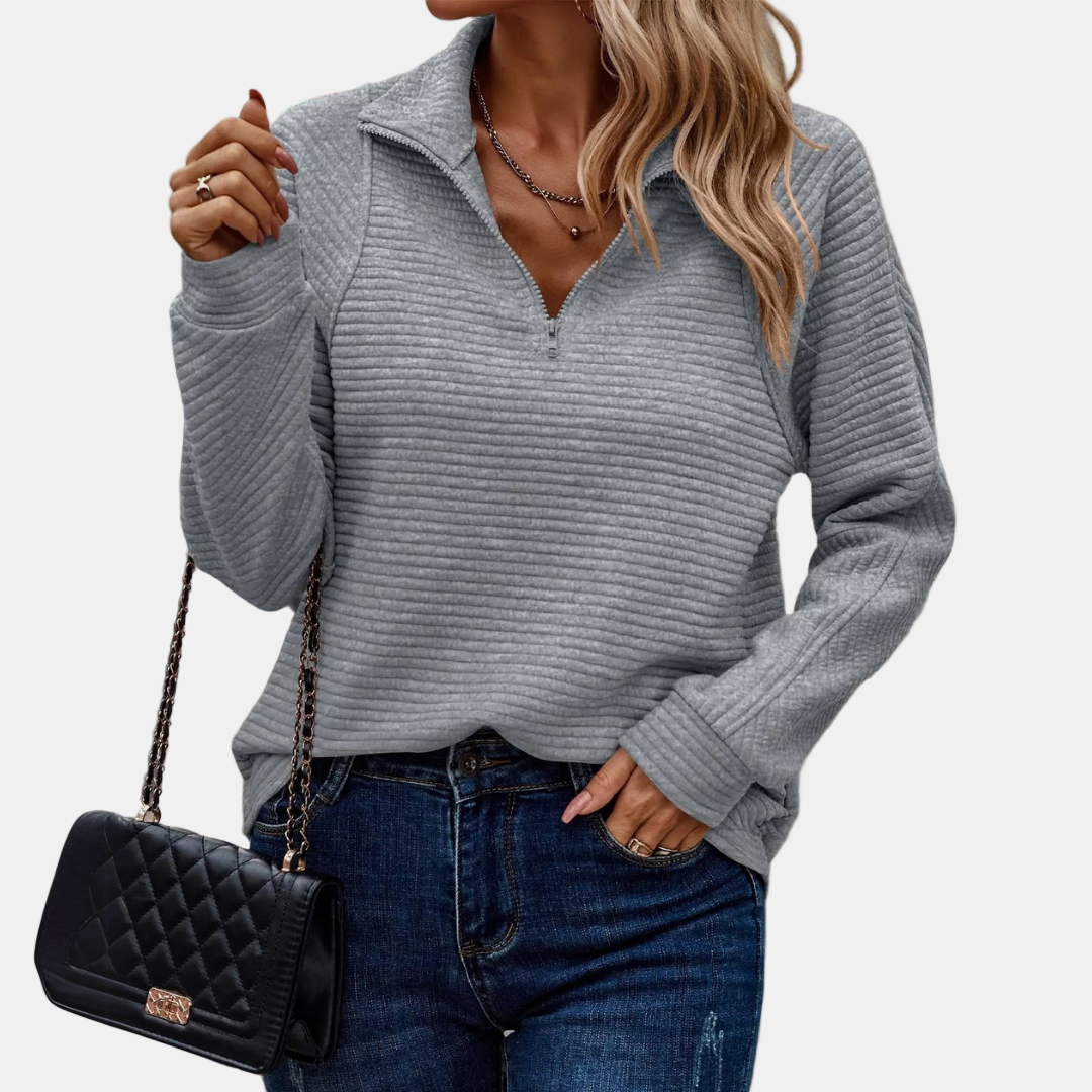 Iris | Half-Zip Detailed Pullover