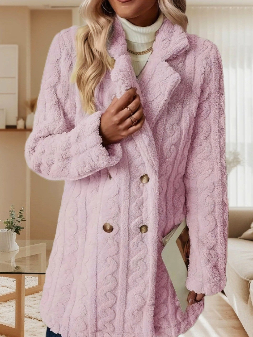 Grace | Luxe Cable-Knit Cardigan Coat