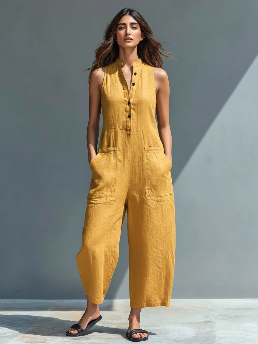 Adèle | Relaxed Sleeveless Jumpsuit