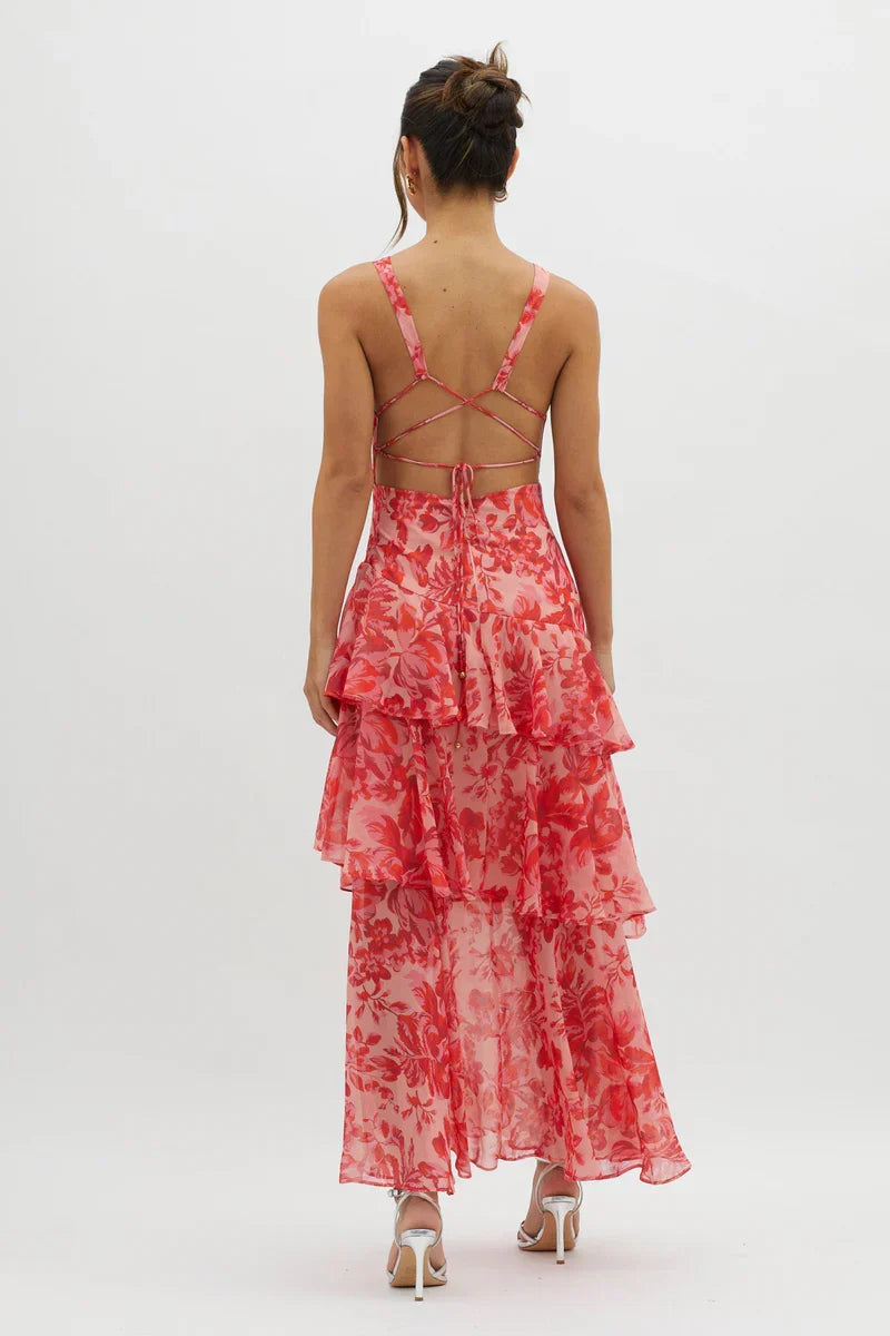 Ana | Elegant Floral Midi Dress