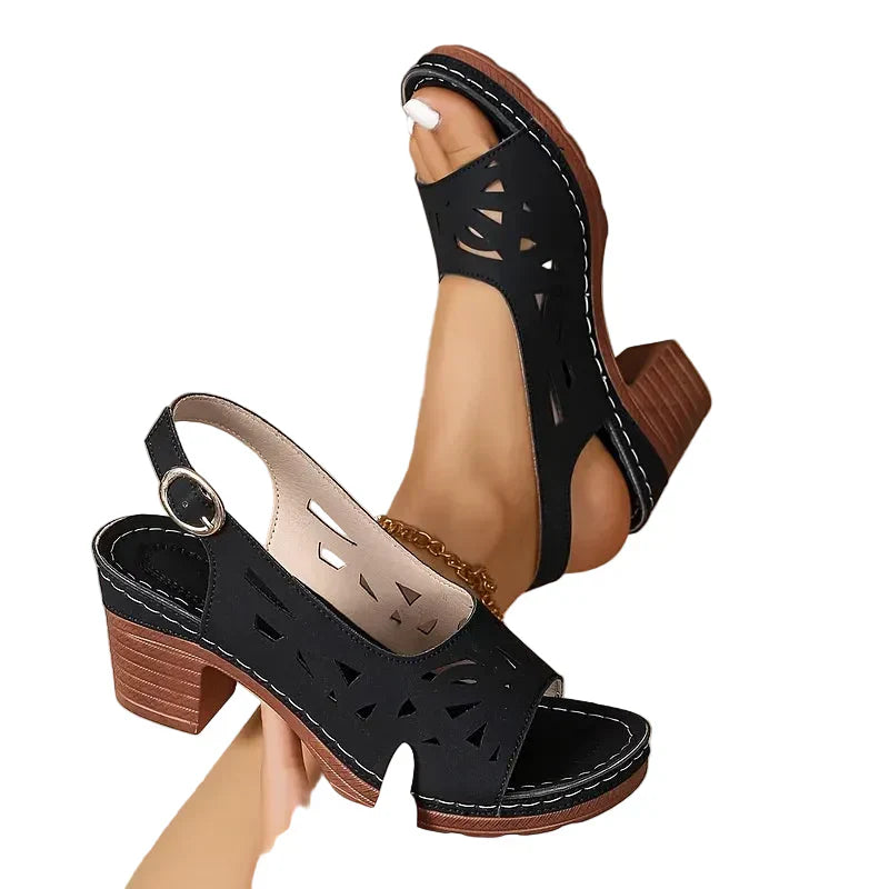 Harriet | Ankle Strap Block Heel Sandals