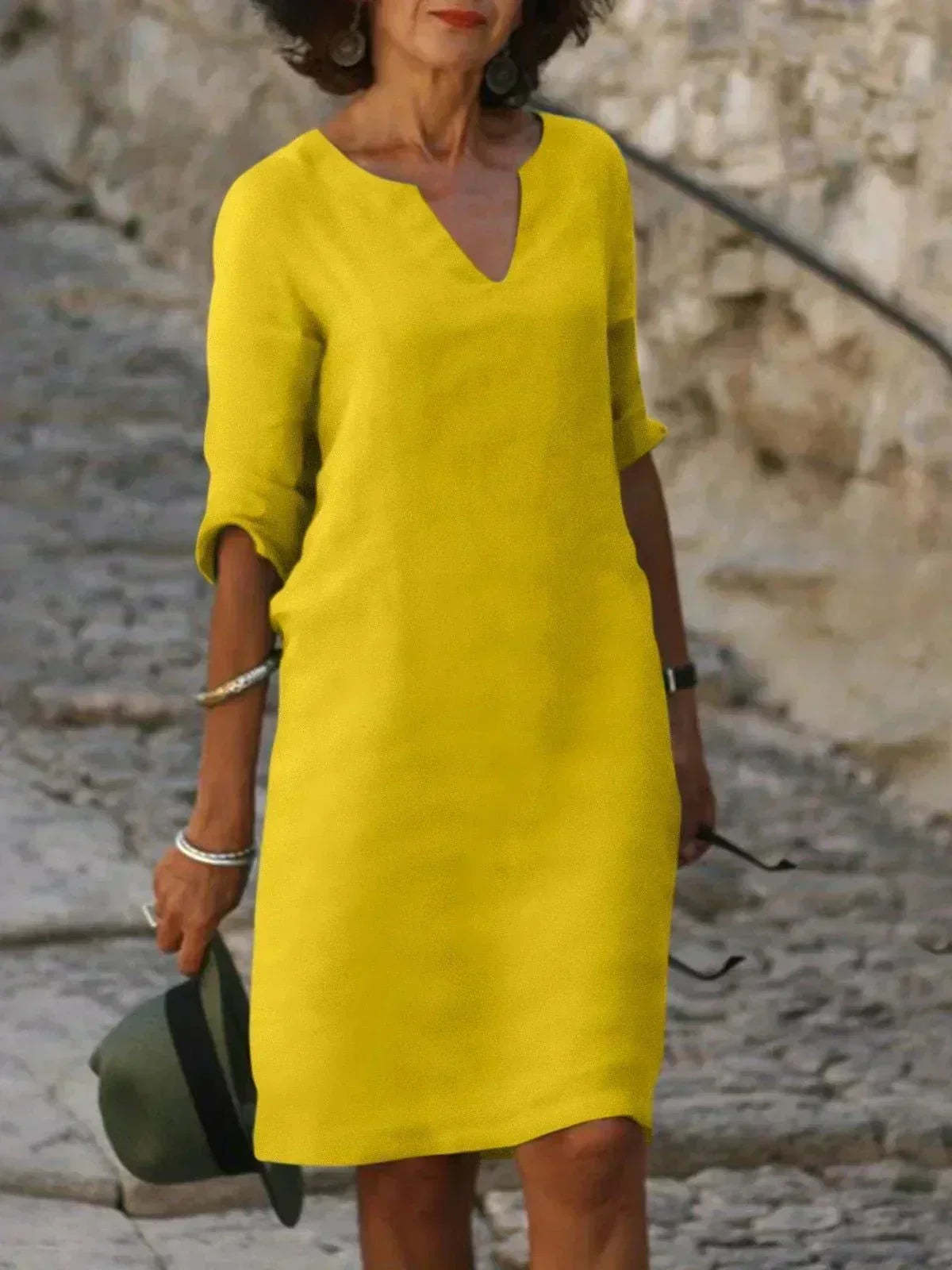 Judith | Relaxed V-Neck Dress