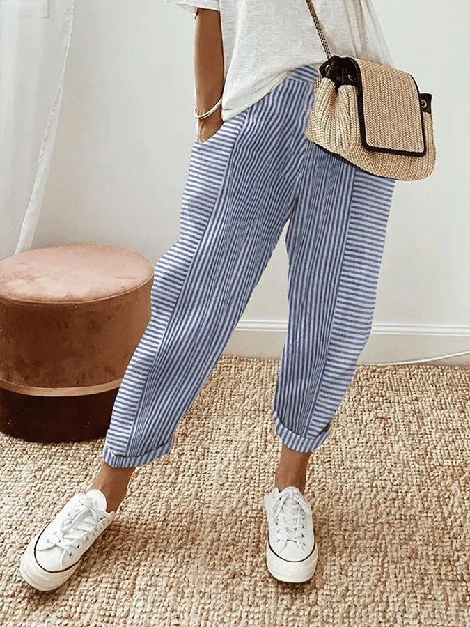 Gabriella | Striped Casual Trousers