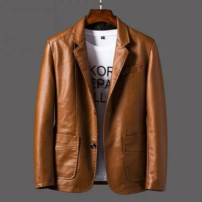Edmund | Classic Leather Blazer Jacket