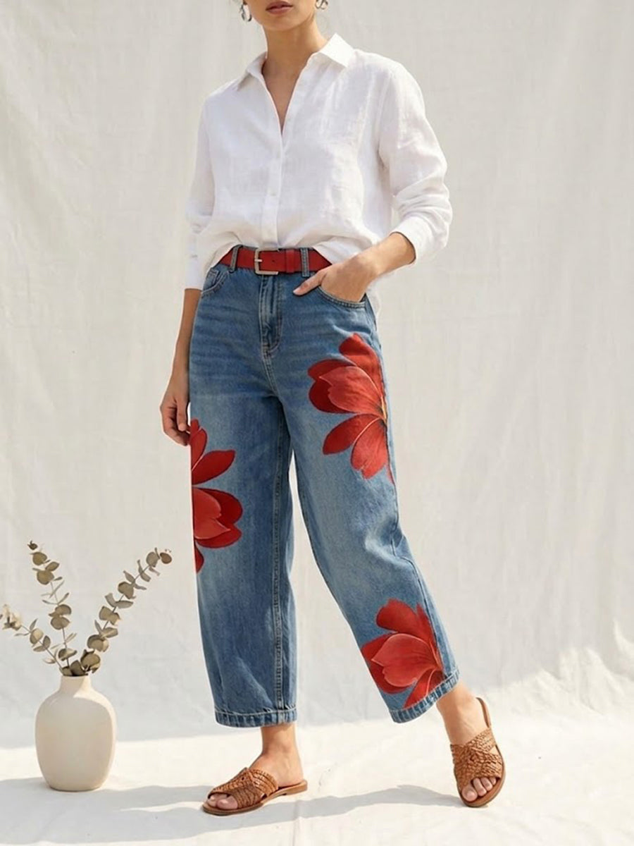 Bernadine | Floral Wide-Leg Pants